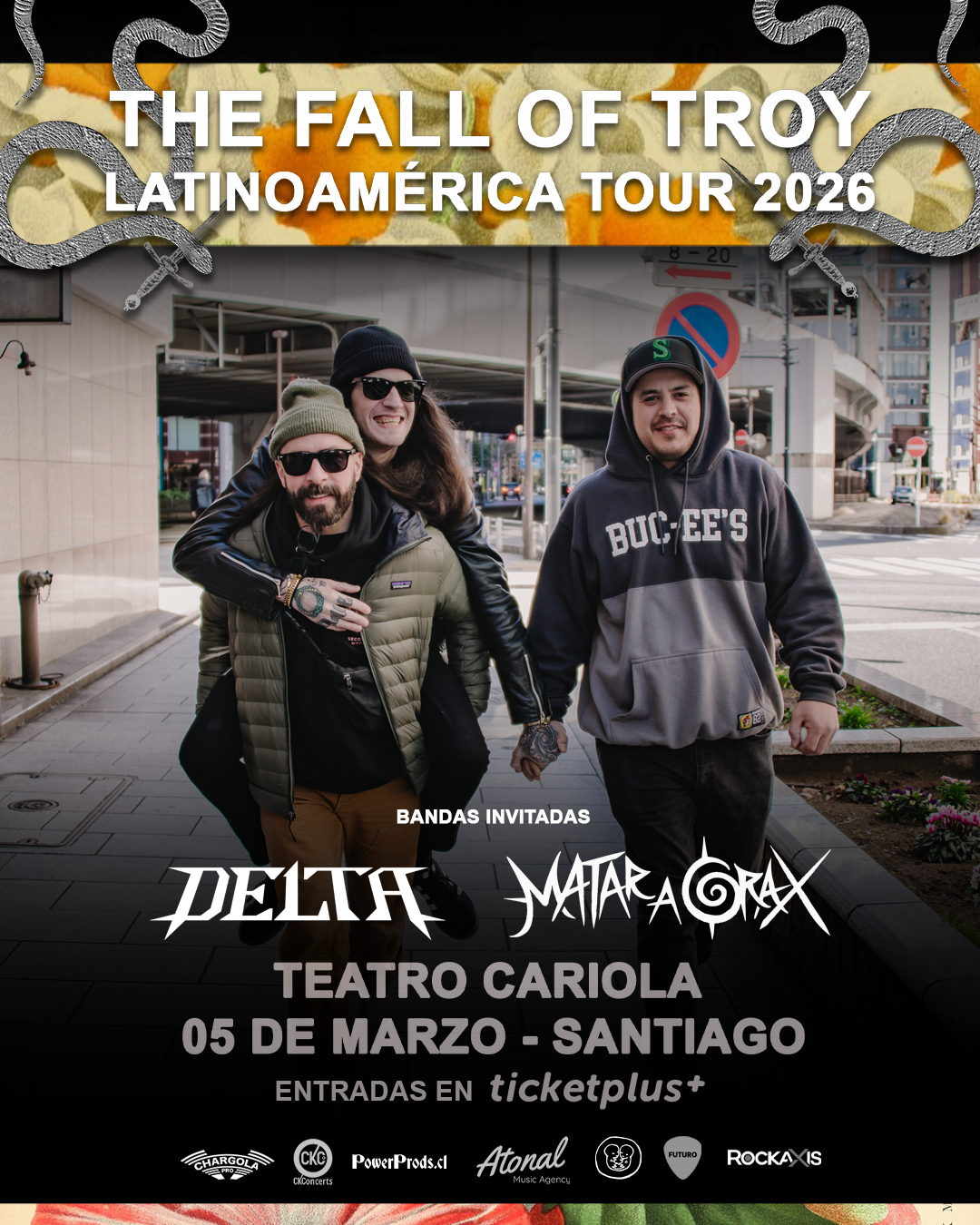 The Fall of Troy viene a Chile: Bandas invitadas